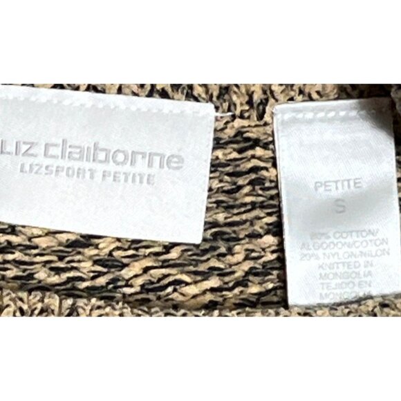 Liz Claiborne Tweed Sweater Beige Turtleneck Cozy Y2K Neutrals Womens S - Picture 4 of 7